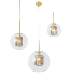 Drop Round Clear Glass Small Pendant Light