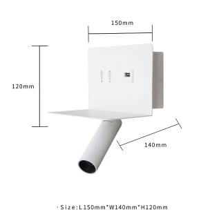 Morderm Wall Lamp Rechargeable Reading Sconce Lights With USB