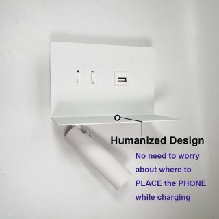 Morderm Wall Lamp Rechargeable Reading Sconce Lights With USB