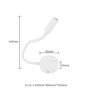 LED Decorative Chrome Goose Neck Wall Light