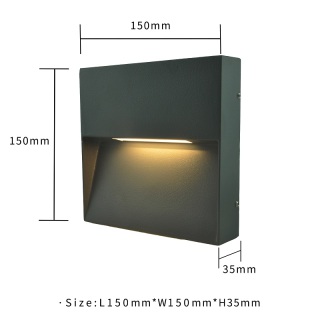 Outside Surface Mount Black Bulkhead Lights