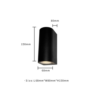 Modern Simple Home Two-way Light Black Wall Lamp