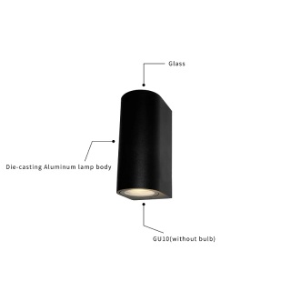 Modern Simple Home Two-way Light Black Wall Lamp