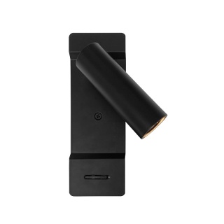 Applique murale moderne réglable en aluminium noir et blanc