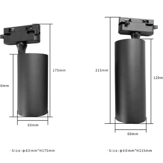 Black Commercial Mini Led Track Lighting Kits