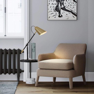 Warm Light Brass Mini Night Table Lamps For Reading