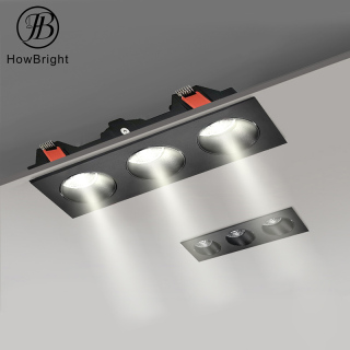 Triple Recessed Led Downlight Square Fittings