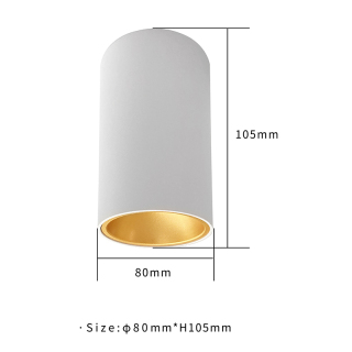 GU10-Downlight-Lampe in Gold und Mattschwarz