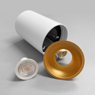 GU10-Downlight-Lampe in Gold und Mattschwarz