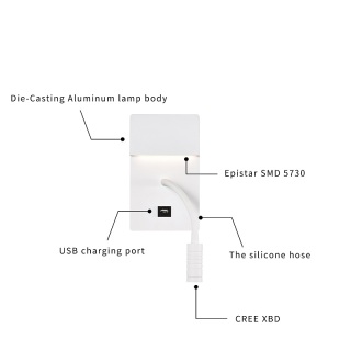 Dimmable White Led Wall Indoor Lights