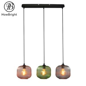 Unusual Oversized Coloured Glass Lamp Pendant Light