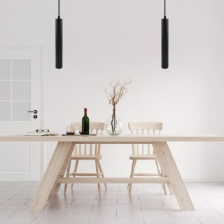 Modern Funky Black Wire Cylinder Pendant Light