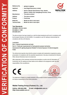 Wood Spotlight CE certificate