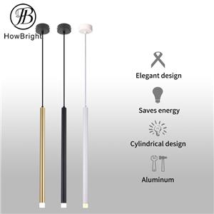 Extra Long Brushed Gold Pendant Lights For Bar