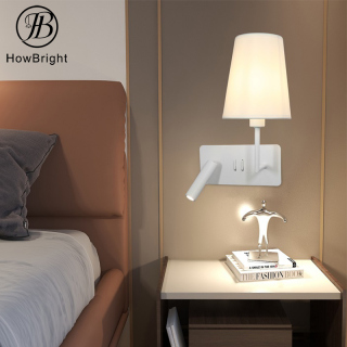 Bedside Double Sconce Wall Light With Switch Indoor