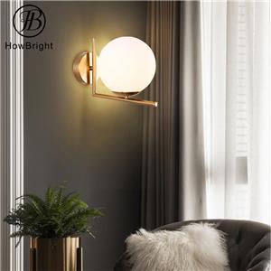 Bedside Glass Adjustable Wall Lamp For Bedroom