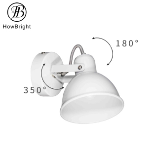 Household Adjustable Angle White Iron 3 Spot Light