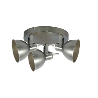 Household Adjustable Angle White Iron 3 Spot Light