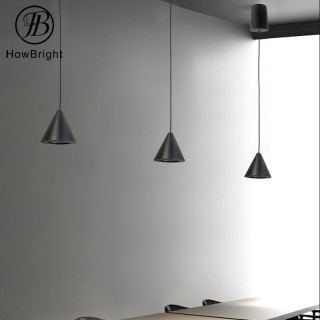 Modern Brushed Brass Gold Metal Led Pendant Light For Bedroom