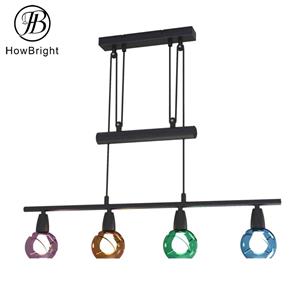 Large Coloured Glass Globe Pendant Light