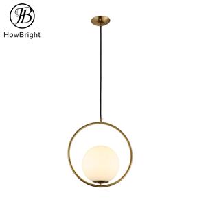 Extra Large Blown White Glass Ball Dining Pendant Lights
