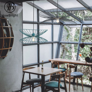 Large Black Feature Industrial Style Mesh Pendant Chandelier