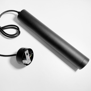 Modern Funky Black Wire Cylinder Pendant Light