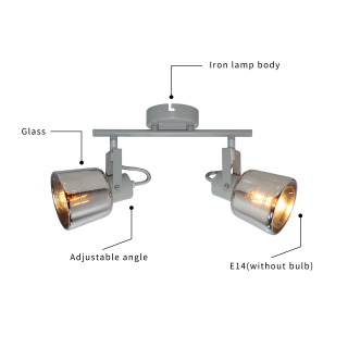 Elegant Round Smoky Grey Glass Table Lamp For Bedroom Hotel