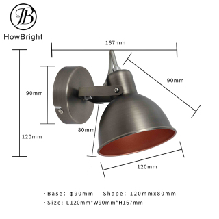Household Adjustable Angle White Iron 3 Spot Light