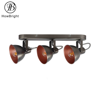 Household Adjustable Angle White Iron 3 Spot Light