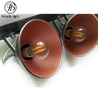 Household Adjustable Angle White Iron 3 Spot Light