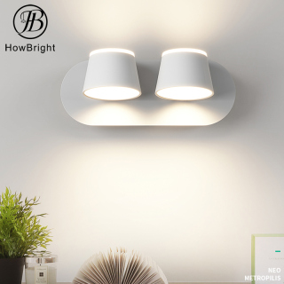 LED Aluminum Wall Lamps Black Finish Wall Sconce Indoor Up/Down Lights