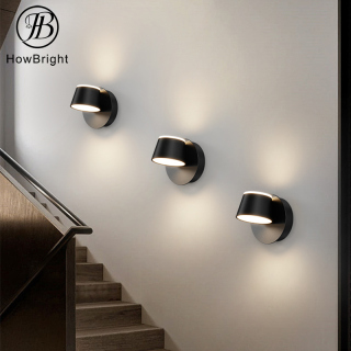 LED Aluminum Wall Lamps Black Finish Wall Sconce Indoor Up/Down Lights