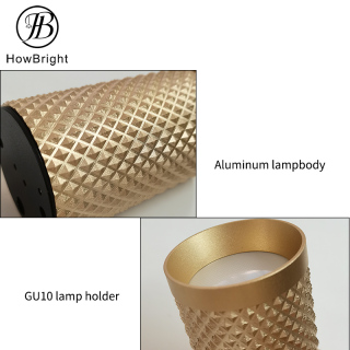 Aluminum Gu10 White Gold Indoor Ceiling Hotel Restaurant GU10 Surface Mounted Down Light