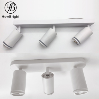 metal 2 heads GU10 bulb spot ceiling light indoor black white spot lamp