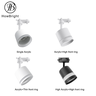How Bright New Design Ceiling Track Adjustable Surface Mounted Led Light Black White Wall Modern GU10 track lighting house fixture lamp