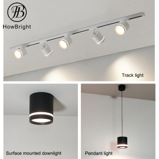 How Bright New Design Ceiling Track Adjustable Surface Mounted Led Light Black White Wall Modern GU10 track lighting house fixture lamp