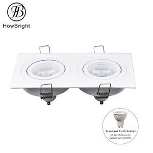 Adjustable ring GU10 recessed down lighting fixture IP20