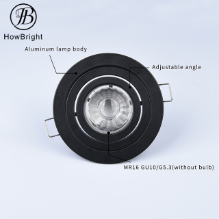 Adjustable ring GU10 recessed down lighting fixture IP20