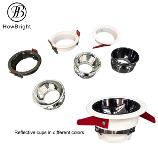 Frameless GU10 recessed down light with different color reflector