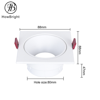 Frameless GU10 recessed down light with different color reflector