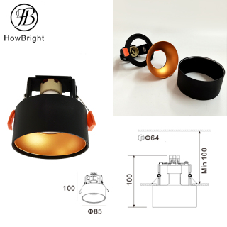 Recessed Down light GU10 Aluminum Fixtures Surface Decorative