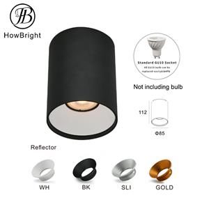 GU10 Surface Down Light Fixture Aluminum White Black Gold Color