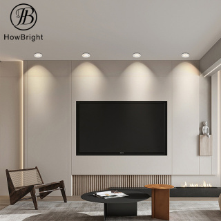 Recessed down light with black reflector LED aluminum interior