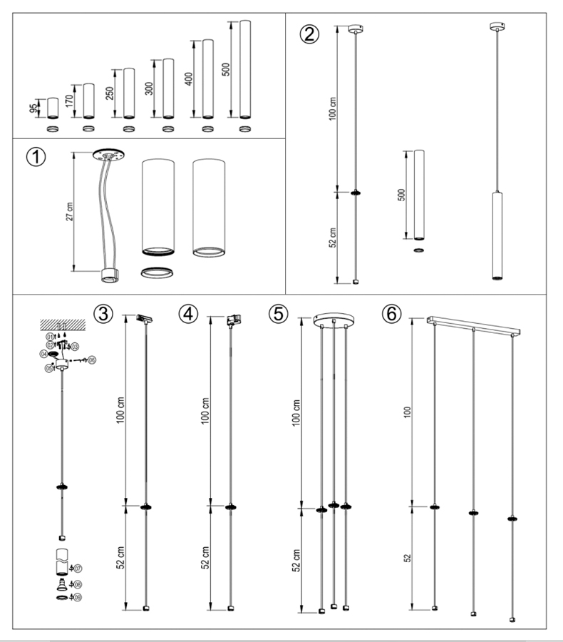 GU10 LED Indoor Pendant Lamp