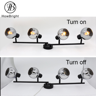 Lámpara de pared de cristal con foco E14 para iluminación del hogar