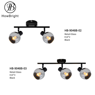Lámpara de pared de cristal con foco E14 para iluminación del hogar