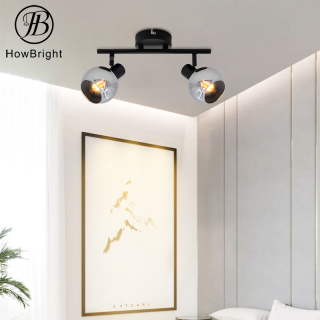 Lámpara de pared de cristal con foco E14 para iluminación del hogar