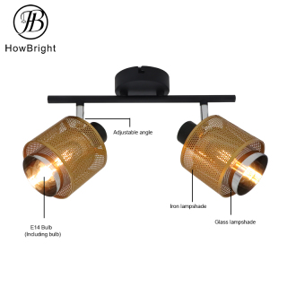 glass E14 spotlight indoor 1/2/3/4 heads housing fixture pendant light decorative home black white shop hotel ceiling lamp
