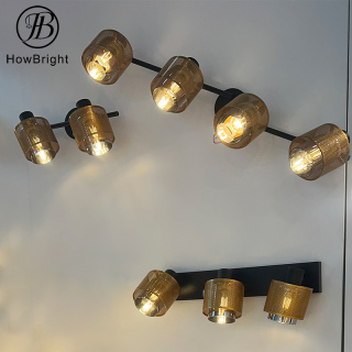 glass E14 spotlight indoor 1/2/3/4 heads housing fixture pendant light decorative home black white shop hotel ceiling lamp